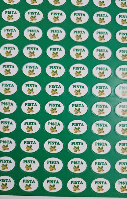 Pista Flavour Small 0.5 inch Chocolate Stickers