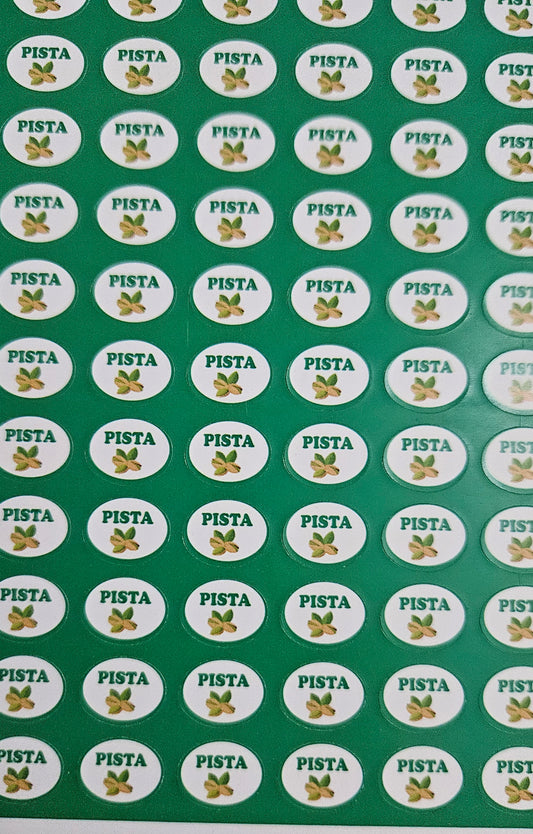 Pista Flavour Small 0.5 inch Chocolate Stickers