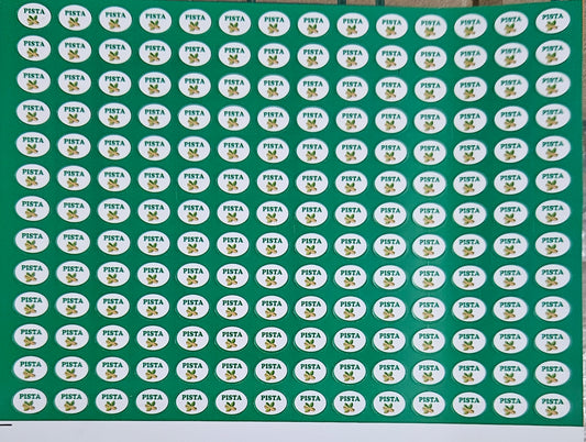 Pista Flavour Small 0.5 inch Chocolate Stickers