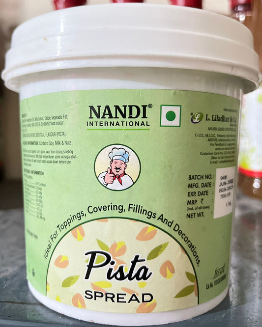 Pista Magic Spread for Kunafa Chocolate Making | Toppings | Covering | Fillings | Decorations | Nandi Brand - 1 kg Pack