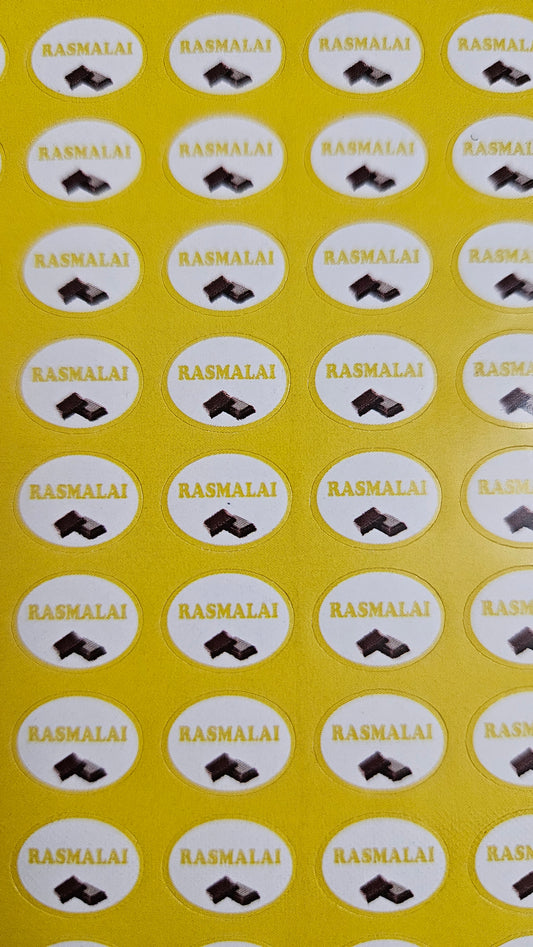 Rasmalai Flavour Small 0.5 inch Chocolate Stickers