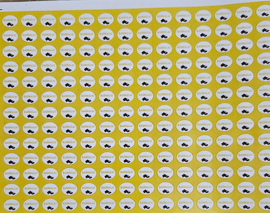 Rasmalai Flavour Small 0.5 inch Chocolate Stickers
