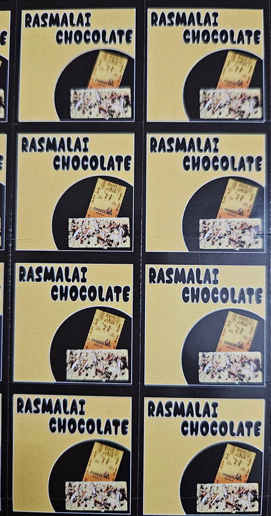 Rasmalai Flavour Cavity Size Sqaure Chocolate Stickers