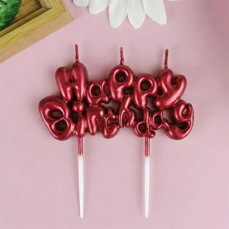 Happy Birthday Candle | Metallic Shades | Pack of 1