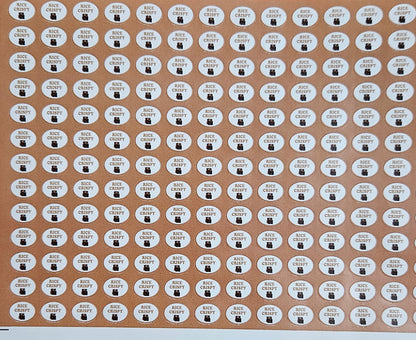 Rice Crispy Flavour Small 0.5 inch Chocolate Stickers
