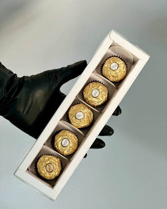 5 Cavity Chocolate Box (Pack of 10) | 5 Chocolate box (White Colour only)