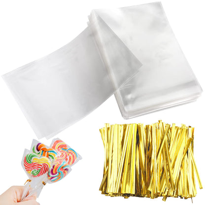 Lollipop Covers with Twist ties (Pack of 50 & 100)
