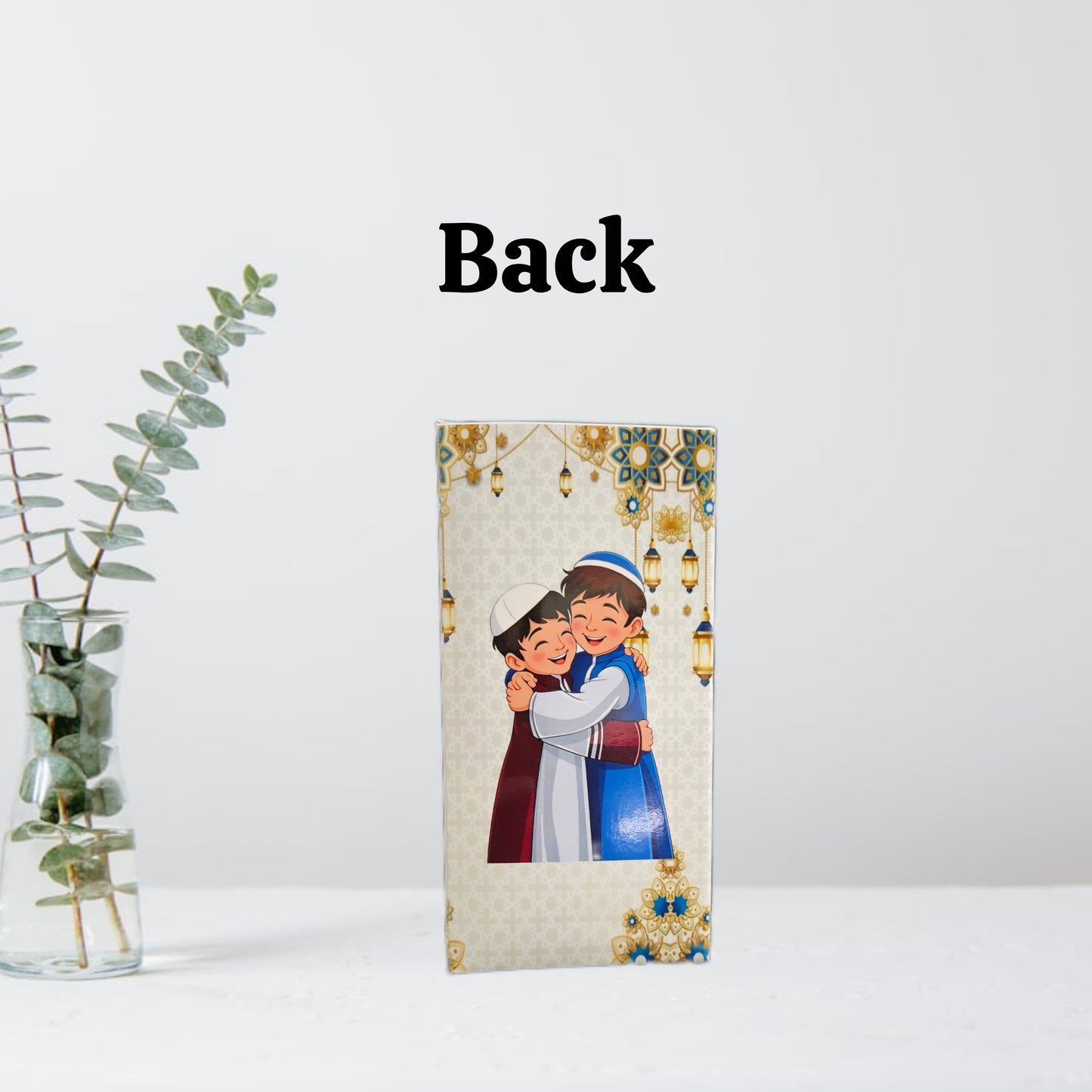 Happy Eid Premium Design Big Size Pink Chocolate Bar box (Pack of 10) (Size- 14*7*1cm) For 50-60gm Chocolates