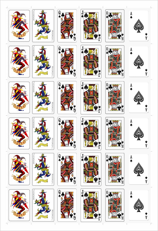 Play Card Stickers (36 stickers)
