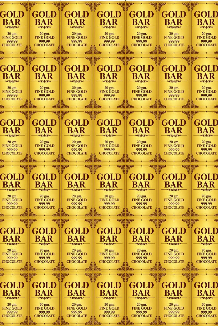 Diwali Special Mini Gold Bar/ Biscuit Sticker (3*5 cm)