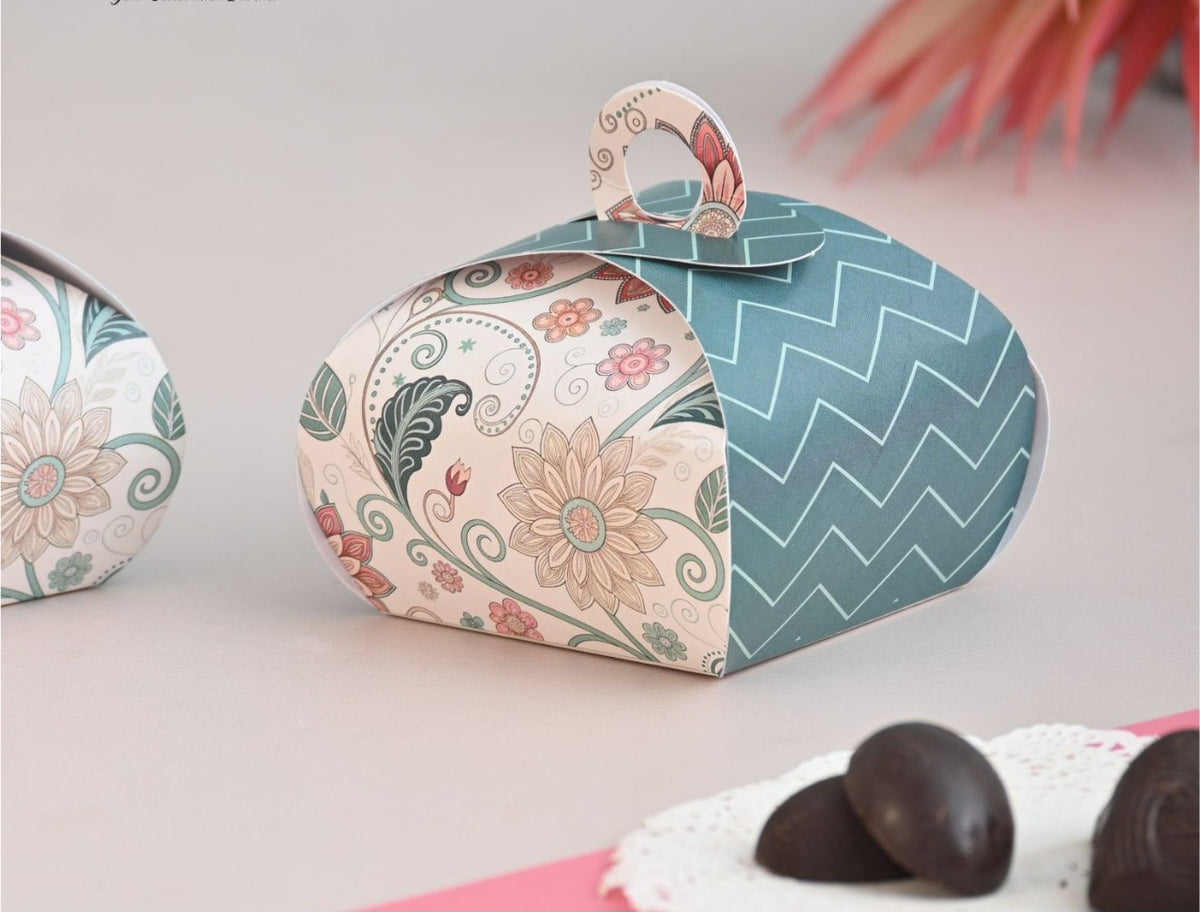 Mini Dome Shape Gift Box (Pack of 10) | Mini Return Gift Boxes (Mixed or Random Design as per availability)