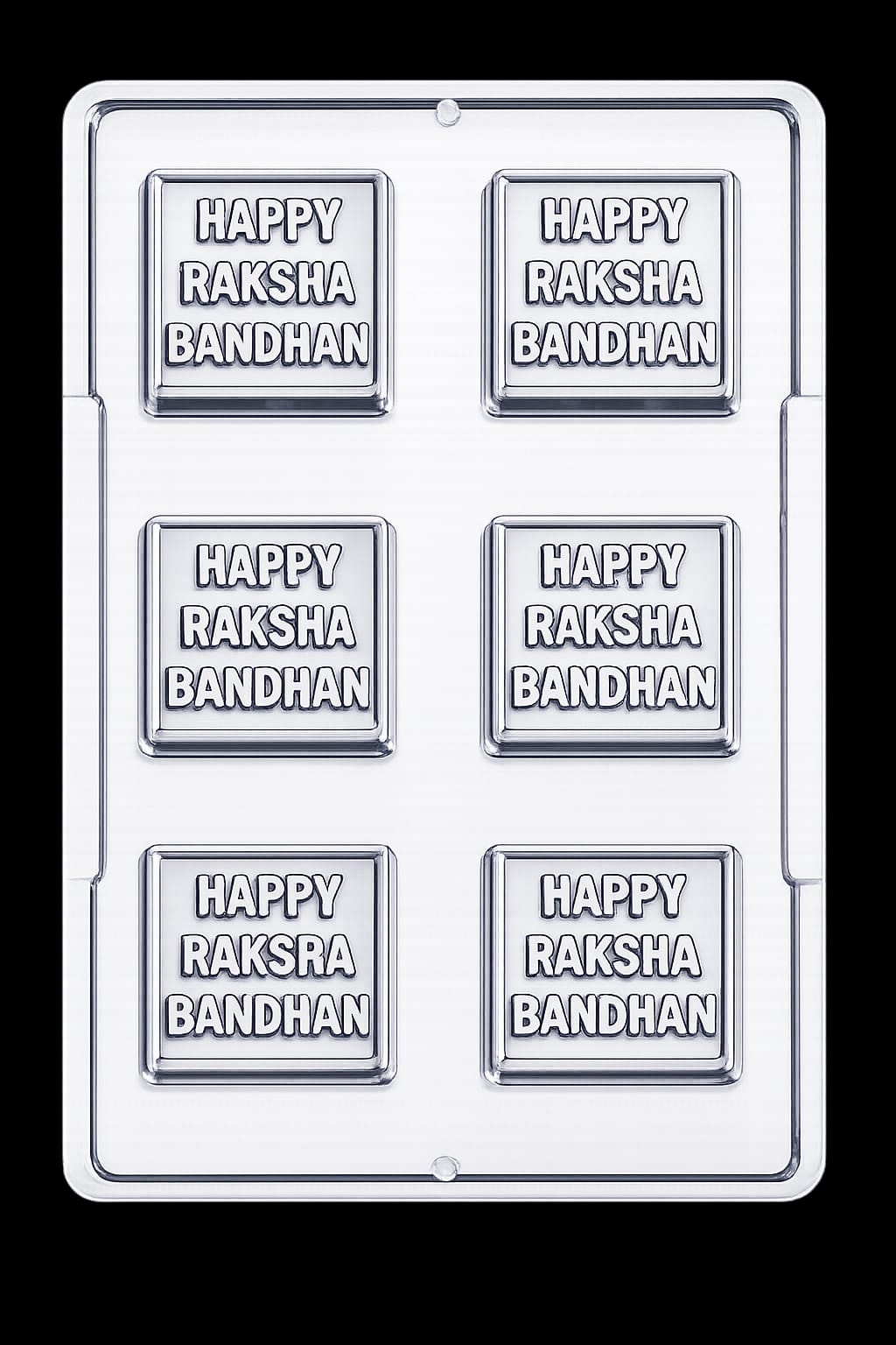 Happy Rakshabandhan Sqaure Mould (5*5*1 cm)