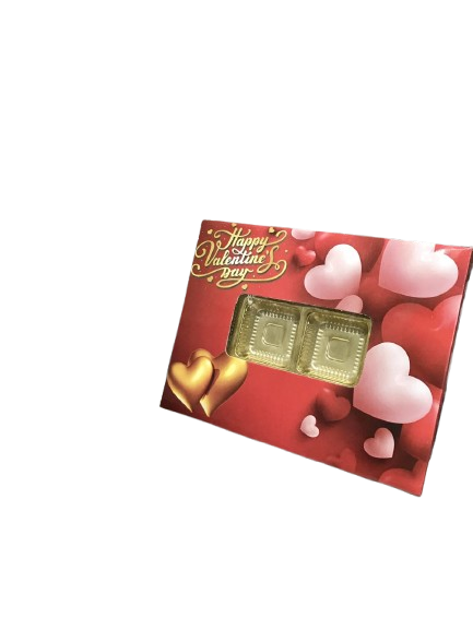 12 Cavity Happy Valentine's Day Chocolate Box (Pack of 5) for 12 chocolates or brownies