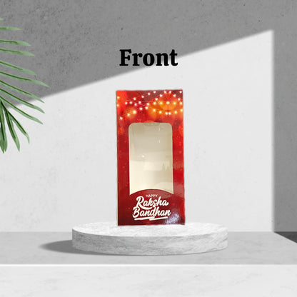 Happy Rakshabandhan Premium Design Chocolate Bar box (Pack of 10) (Size- 14*7*1 cm) For 50-60gm Chocolates