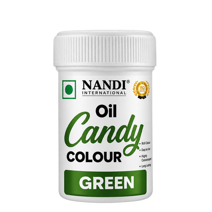 Nandi Oil Candy Color – Green (15g) | Edible Oil-Based Color for Chocolates & Sweets