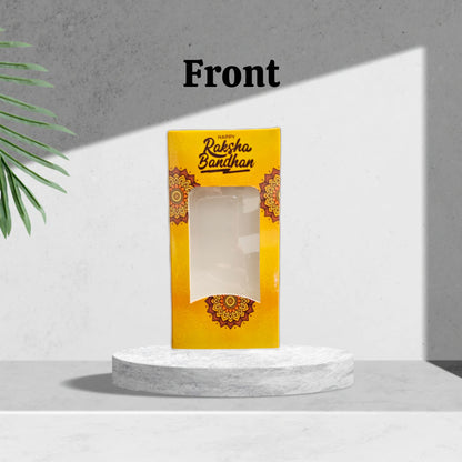 Happy Rakshabandhan Premium Design Chocolate Bar box (Pack of 10) (Size- 14*7*1 cm) For 50-60gm Chocolates