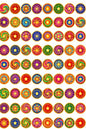 Mini Chakri Bomb Diwali Chocolate Sticker Sheet | 1 inch Chakri bomb Diwali stickers (70-80 stickers)