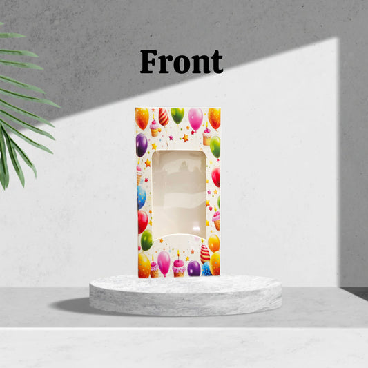 Happy Birthday Premium Design Medium Size Chocolate Bar box (Pack of 10) (Size- 14*7*1 cm) for 50-60gm Chocolates