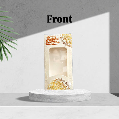 Happy Rakshabandhan Premium Design Chocolate Bar box (Pack of 10) (Size- 14*7*1 cm) For 50-60gm Chocolates