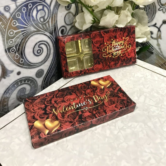 8 Cavity Happy Valentine's Day  Chocolate Box | 8 Chocolate Box for Valentines Day (Pack of 5)