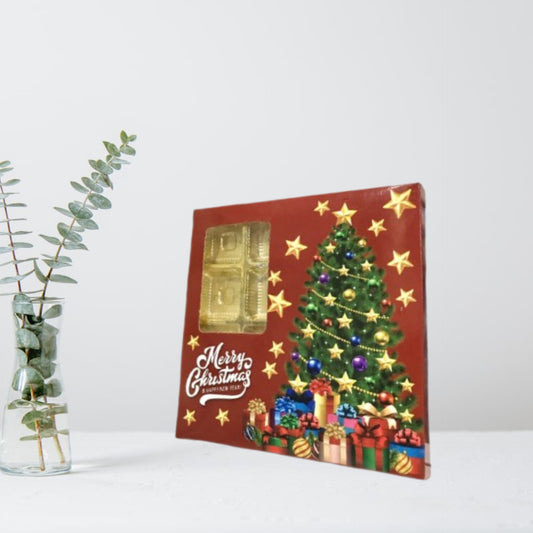 16 Cavity Merry Christmas Chocolate Box (Pack of 5) for 16 chocolates or brownies