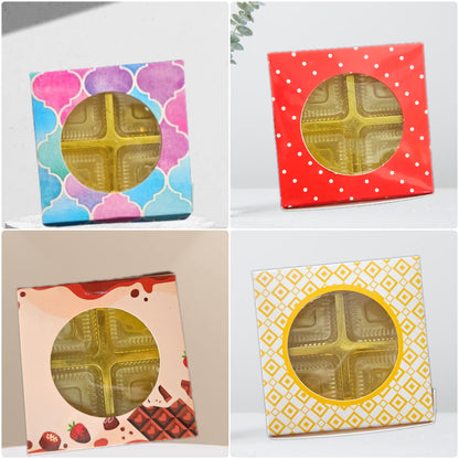 4 Cavity Chocolate Box (Set of 10)