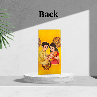 Happy Rakshabandhan Premium Design Chocolate Bar box (Pack of 10) (Size- 14*7*1 cm) For 50-60gm Chocolates