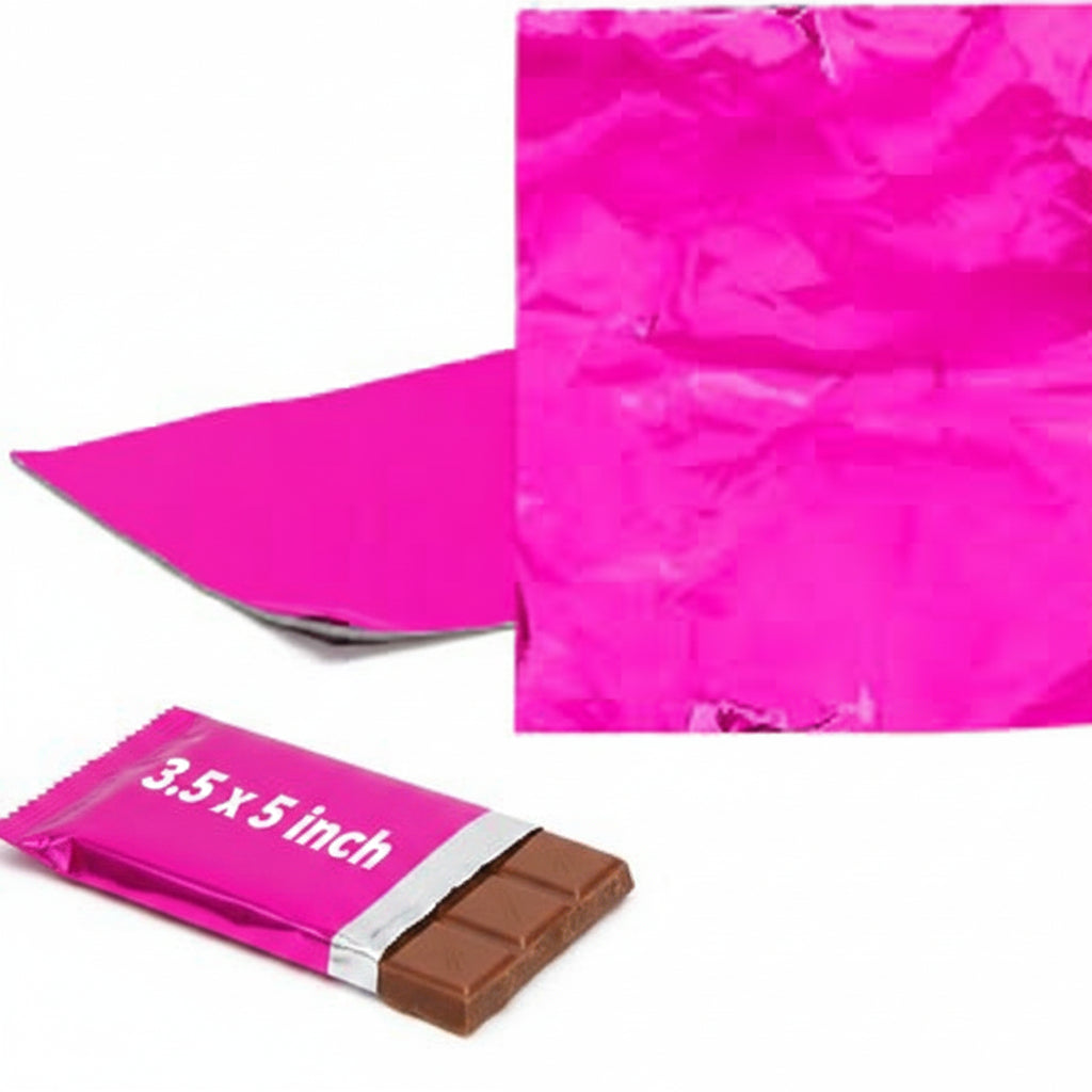 Magenta (Hot Pink) Medium Chocolate Foil Wrapping Paper (Approx 300 pcs)