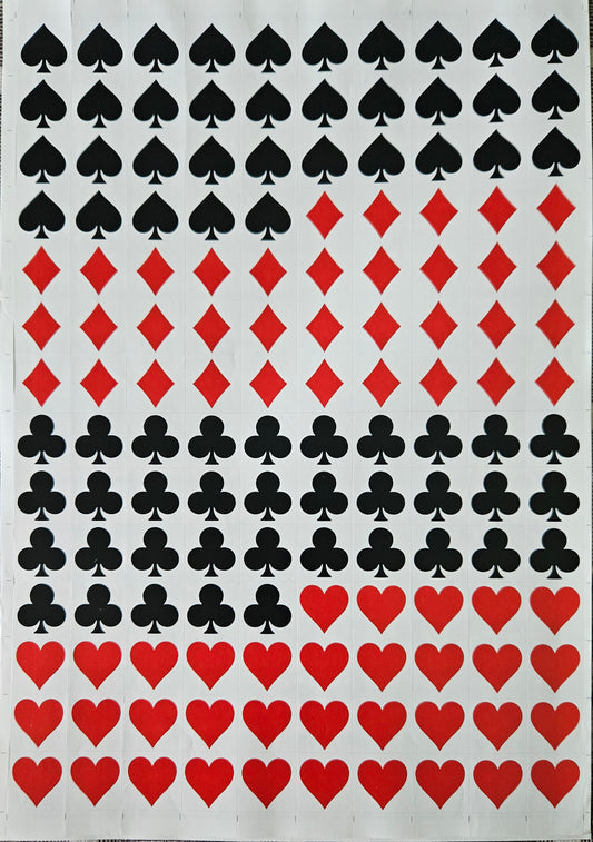 Cavity Size Play Card Design Sticker