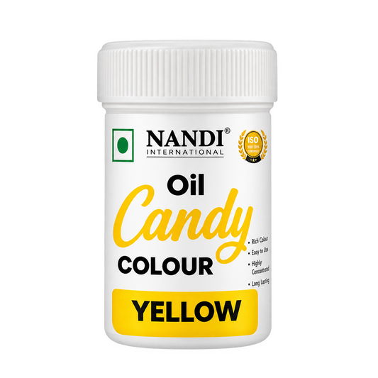 Nandi Oil Candy Color – Yellow (15g) | Edible Oil-Based Color for Chocolates, Cakes & Sweets