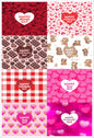 Happy Valentine's Day bar chocolate Stickers ( 8 stickers for 8 days) (50-100gm Chocolate bars)