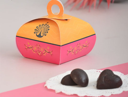 Mini Dome Shape Gift Box (Pack of 10) | Mini Return Gift Boxes (2 Mixed Designs)