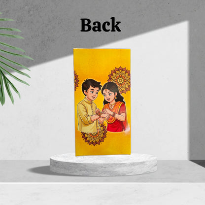 Happy Rakshabandhan Premium Design Big Size Pink Chocolate Bar box (Pack of 10) (Size- 17*9*1.5cm) For 80-100gm Chocolates