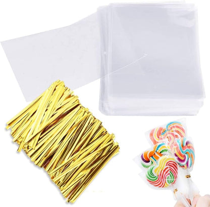 Lollipop Covers with Twist ties (Pack of 50 & 100)