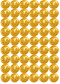 Diwali Special Laxmi Ganesh gold coin Sticker (1.5 inch)