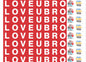 Rakshabandhan Special, Love U Bro Cavity Size Chocolate Stickers 1.2 inch