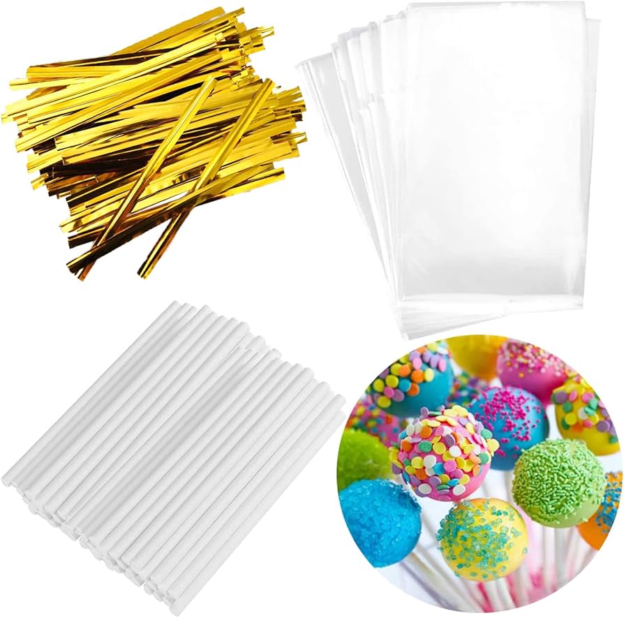 Lollipop Covers with Twist ties (Pack of 50 & 100)