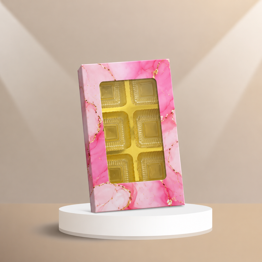 6 Cavity Floral Chocolate box (Set of 10)
