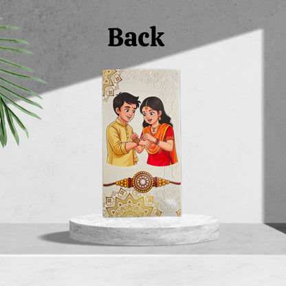 Happy Rakshabandhan Premium Design Big Size Pink Chocolate Bar box (Pack of 10) (Size- 17*9*1.5cm) For 80-100gm Chocolates