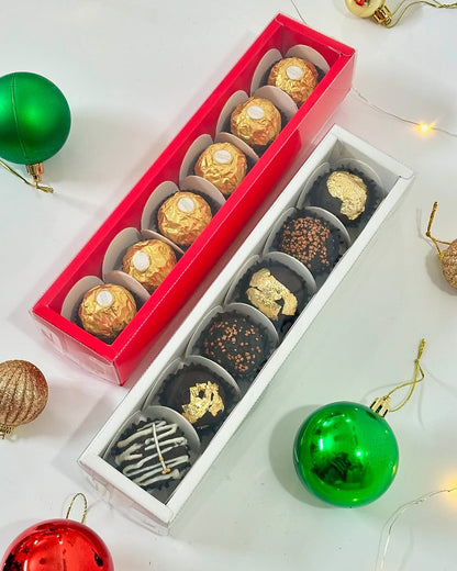 6 Cavity long boxes for Chocolates, Candles & Ferrero Rochers (Pack of 10)