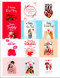 Happy Valentine's Day bar chocolate Stickers ( 8 stickers for 8 days) (20-40gm Chocolate bars)