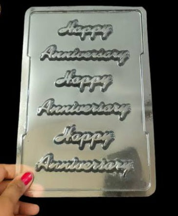 Happy Anniversary Text Plastic Mould-305