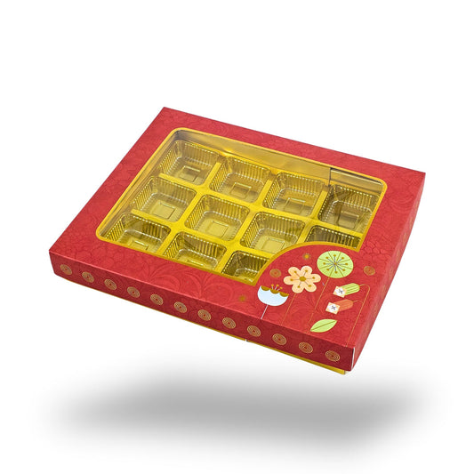 12 Cavity Premium Chocolate Box (Pack of 5) Random Design as per availability