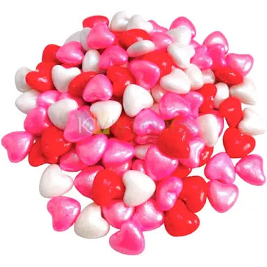 Heart Sprinklers for Valentine cake & chocolates (100gm pack) (Red, White & Pink Mix)