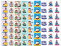 Happy Father's Day Cavity Size Stickers (70 pcs) Fathers Day Chocolate Sticker