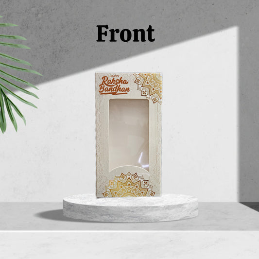 Happy Rakshabandhan Premium Design Big Size Pink Chocolate Bar box (Pack of 10) (Size- 17*9*1.5cm) For 80-100gm Chocolates