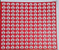 Rose Flavour Small 0.5 inch Chocolate Stickers