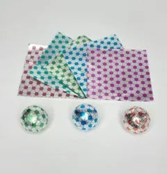 4 in 1 Multi Colour Chocolate Wrapper Pack | Small Football Print Multicolour Chocolate Wrappers