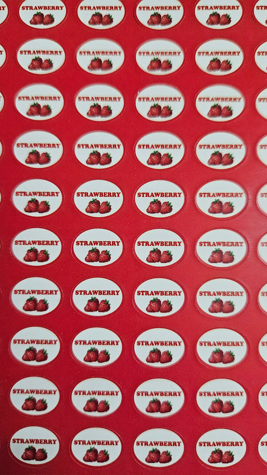 Strawberry Flavour Small 0.5 inch Chocolate Stickers