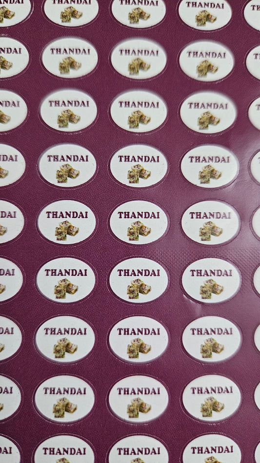 Thandai Flavour Small 0.5 inch Chocolate Stickers